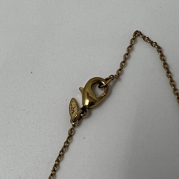 Vintage Avon Necklace Gold Tone Orange Drop and White Tan Beads - Picture 6 of 9